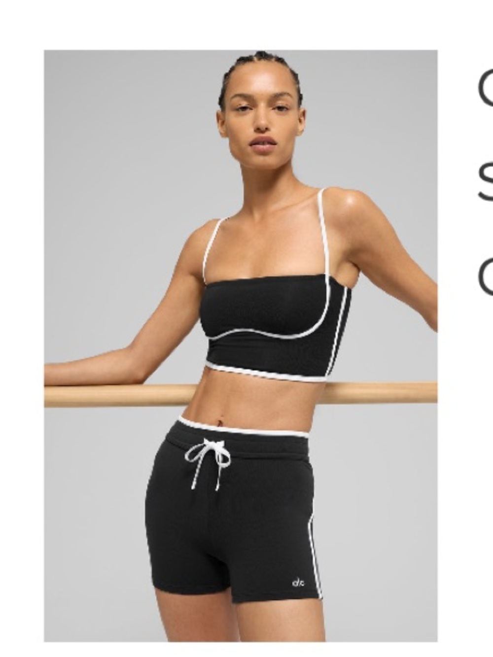 Airbrush Streamlined Bra Tank - Black/White